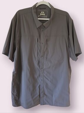 KUIU Intrepid SS Snap Button Shirt Slate Gray Men's XXL